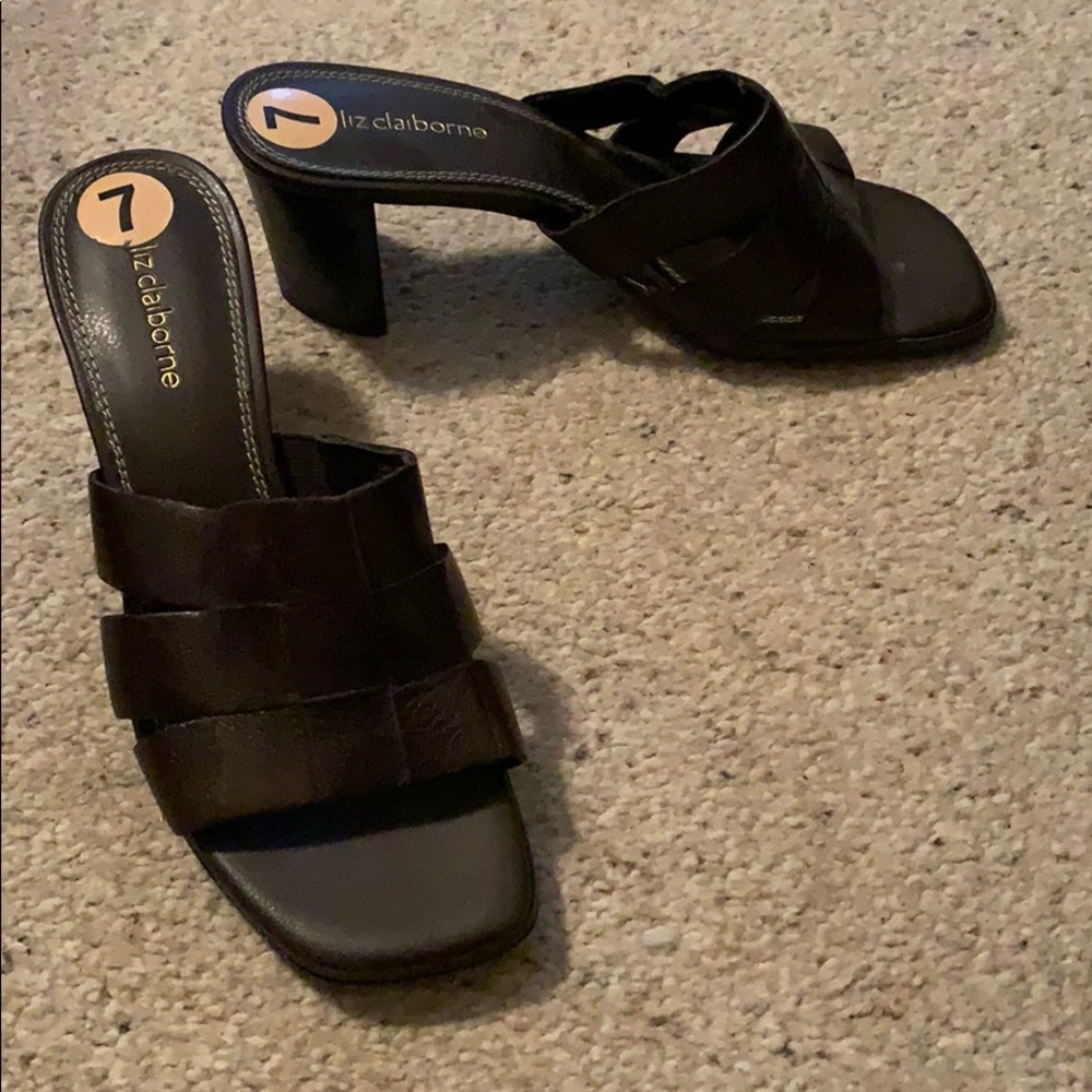 Liz Claiborne Brown Leather Sandals 7M